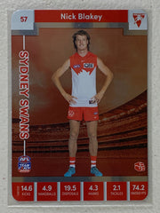 #57 Nick Blakey - Sydney Swans - AFL Silver - 2023 AFL Team Coach