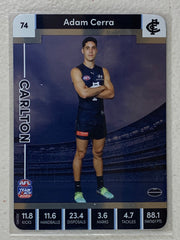 #74 Adam Cerra - Carlton Blues - AFL Silver - 2023 AFL Team Coach