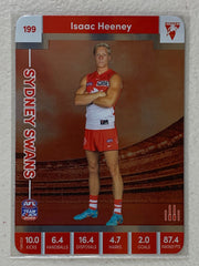 #199 Isaac Heeney - Sydney Swans - AFL Silver - 2023 AFL Team Coach