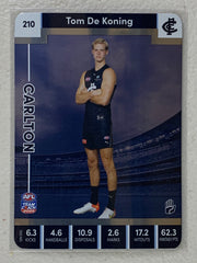 #210 Tom De Koning - Carlton Blues - AFL Silver - 2023 AFL Team Coach
