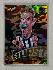 #SBC014 Callum Brown - Collingwood Magpies - Starburst Caricature Camo - 2021 AFL Footy Stars