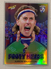FH106 Aaron Naughton - Western Bulldogs - Footy Heads - 2025 AFL Footy Stars