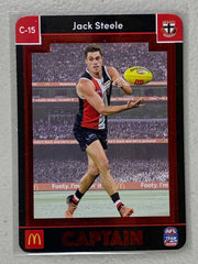 #C-15 Jack Steele - St Kilda Saints - AFL Captains Red - 2023 AFL Team Coach