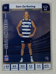 #22 Sam De Koning - Geelong Cats - AFL Silver - 2023 AFL Team Coach